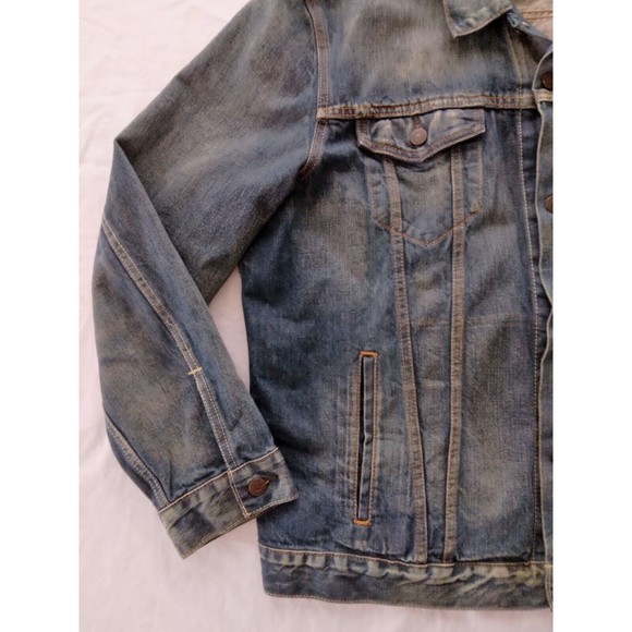 Levi Strauss & Co Denim Jean Jacket Trucker Blue Button Down Mens Size XL - Picture 3 of 14